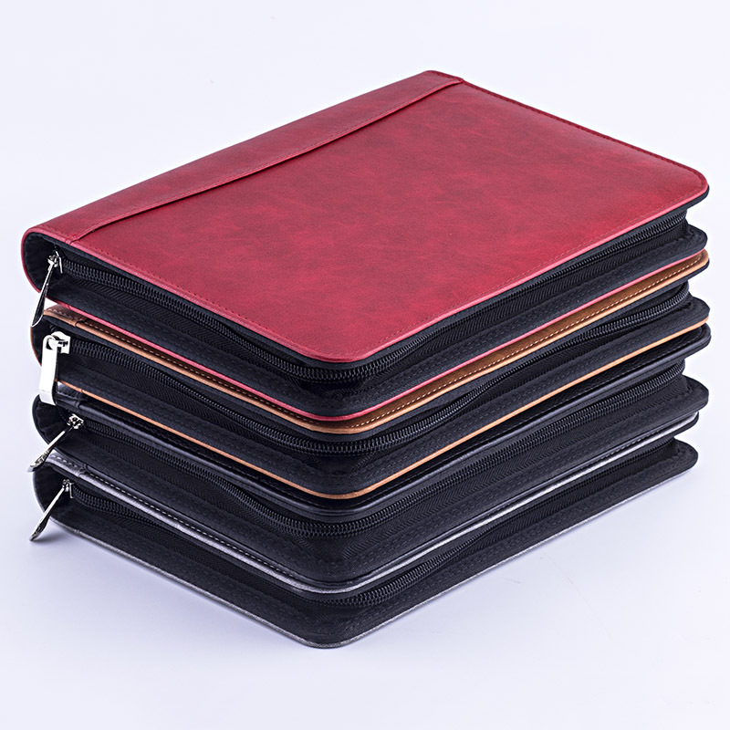 Portfolio Folder Zip - A5 Padfolio File Folder Document Bag