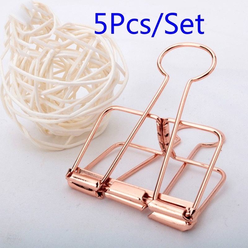 Binder Clip Assorted - 5/40Pcs Rosegold Binder Clips Paper Clip