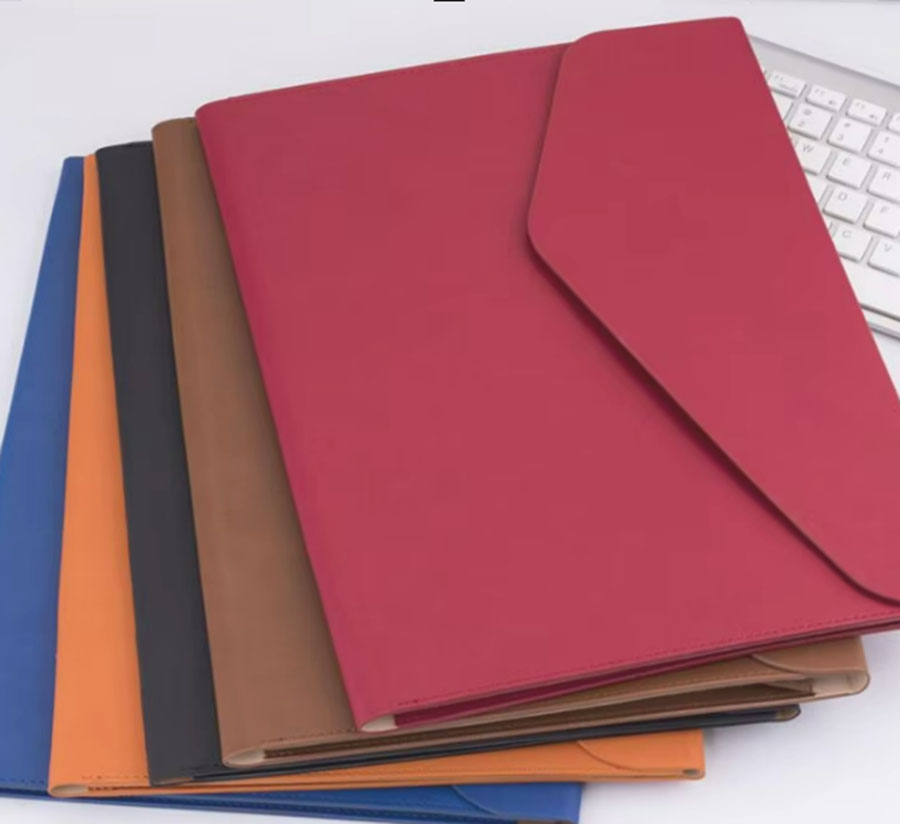 Portfolio Folder Zip - Sharkbang PU Leather Business A4 File
