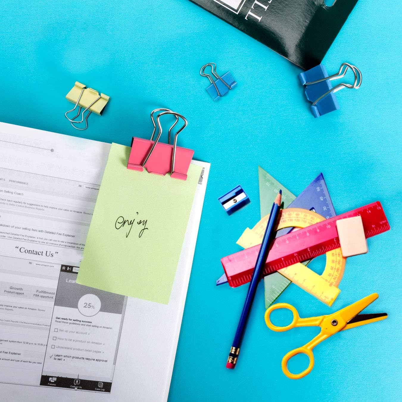 Binder Clips - Assorted Sizes  - مراجعة Binder Clip Assorted وسعره