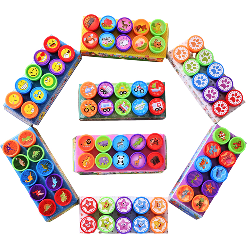10pcs/box Assorted Stamps Self - مراجعة Self Inking Stamp وسعره