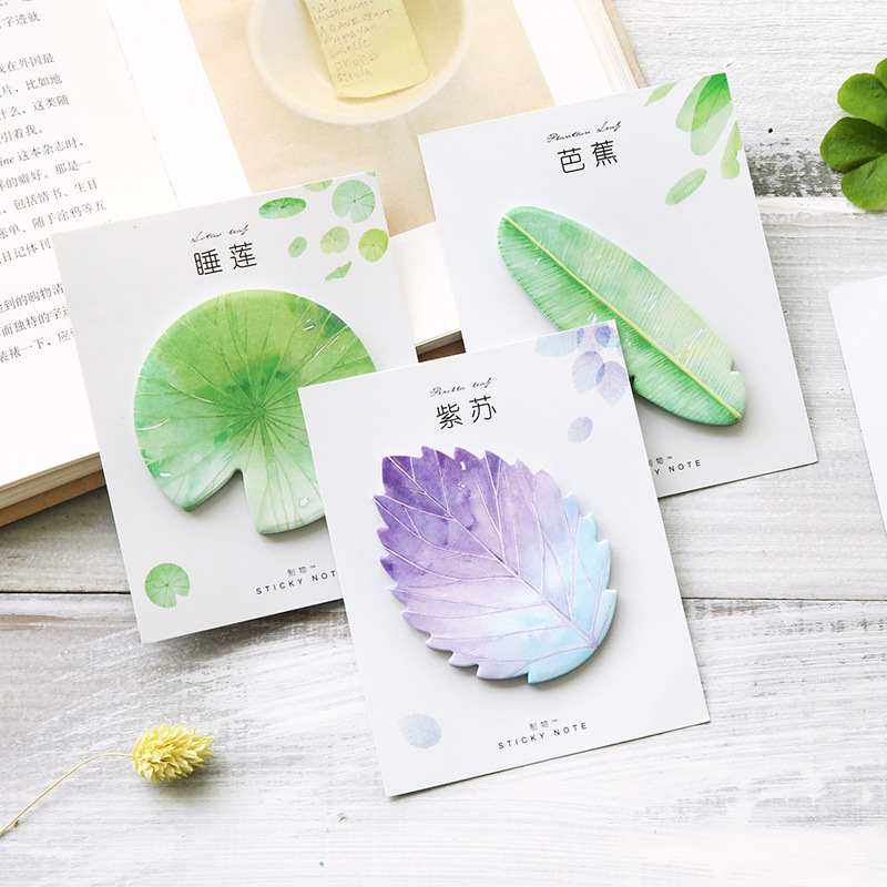 30 Pcs Leaf Sticky notes Plann - مراجعة Office Stationery Supply List وسعره