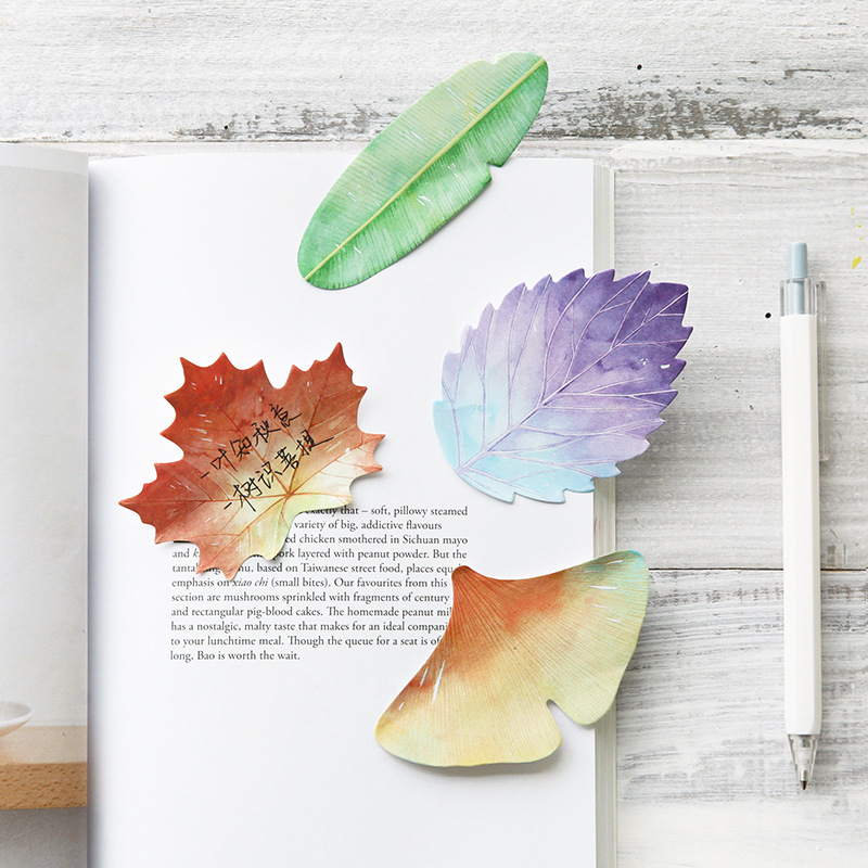 30 Pcs Leaf Sticky notes Plann - مراجعة Office Stationery Supply List وسعره