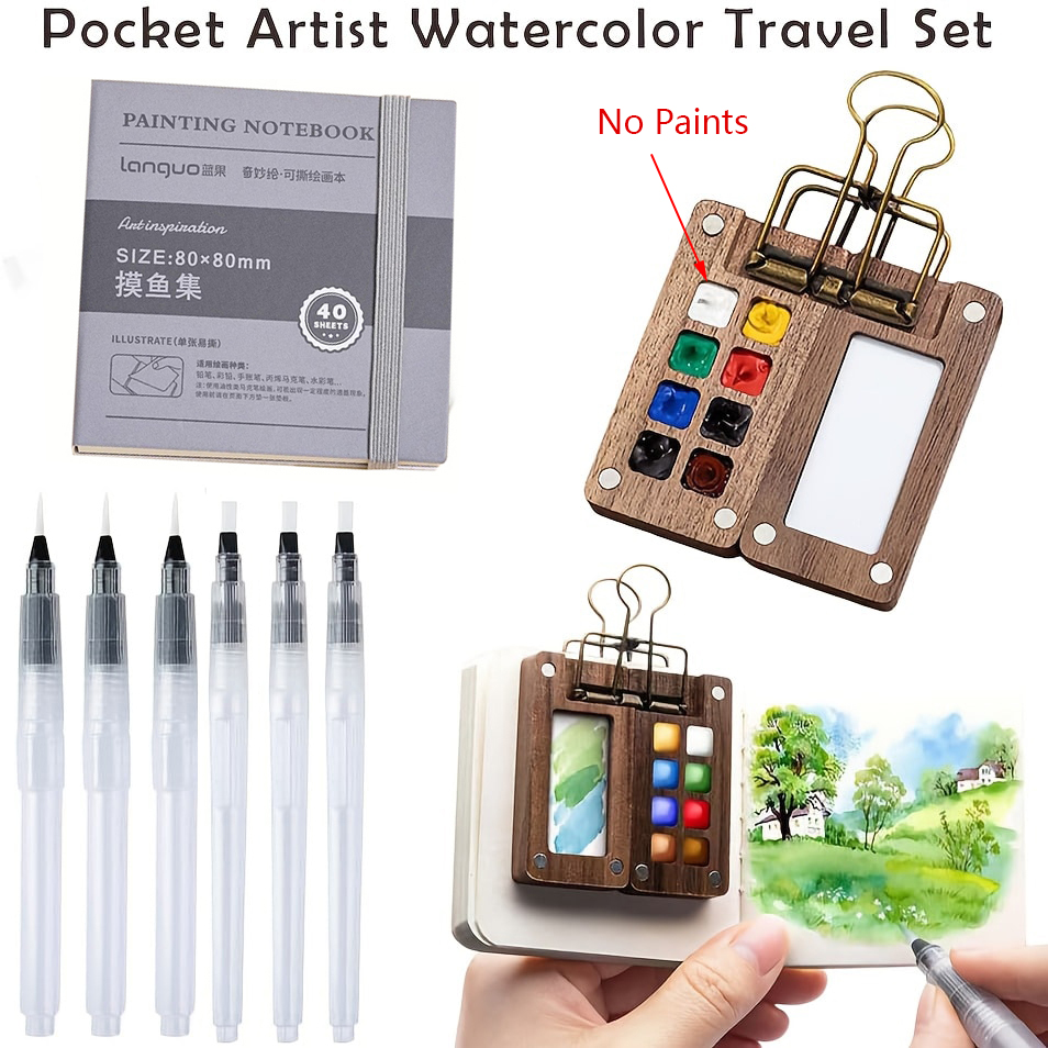 Portable Watercolor Set Travel - مراجعة Binder Clip Assorted وسعره