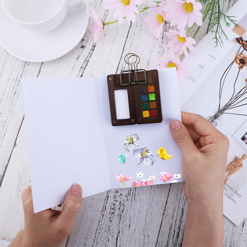 Portable Watercolor Set Travel - مراجعة Binder Clip Assorted وسعره