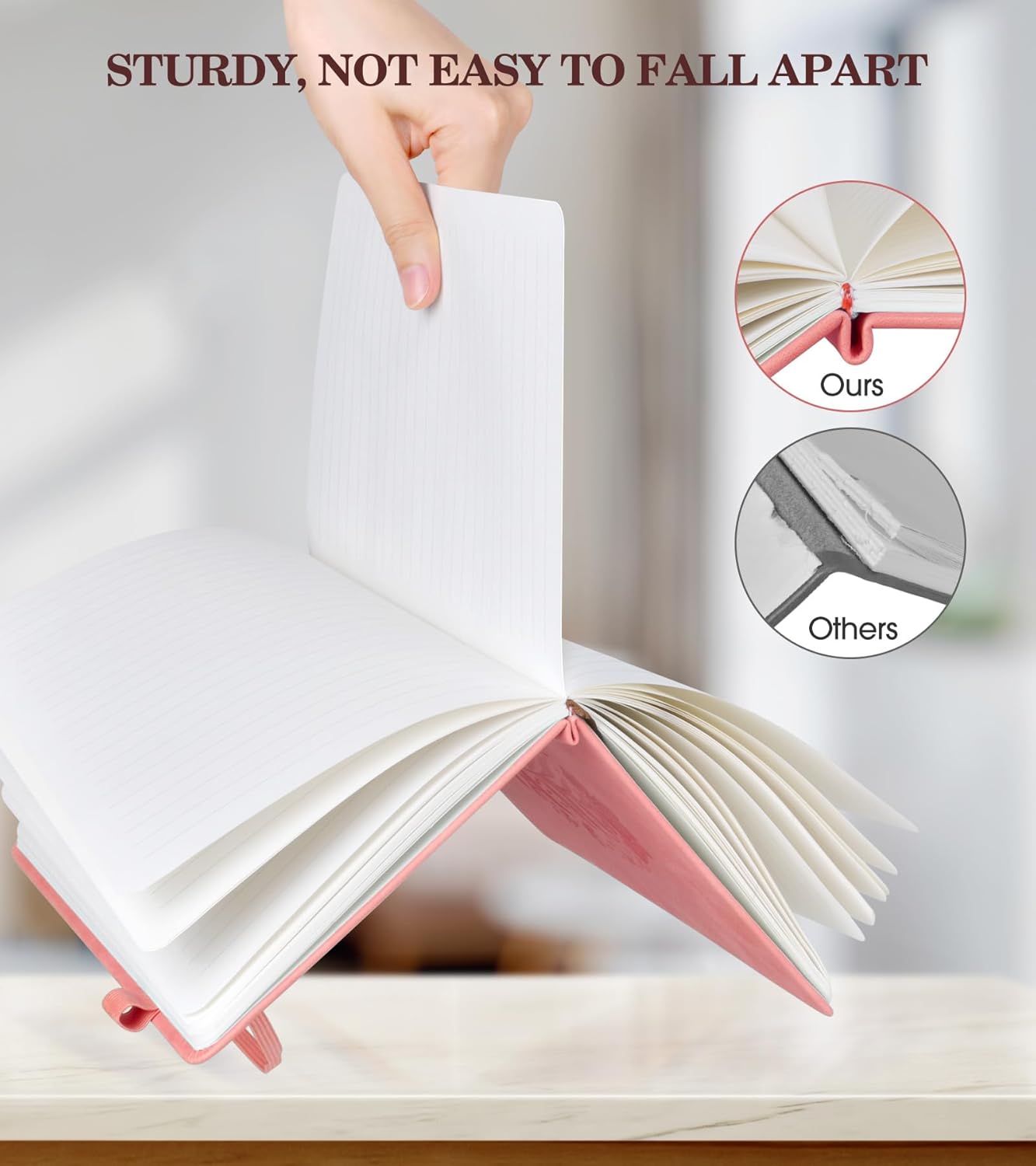A5 Pink Hardcover Leather Jour - مراجعة Journal Leather Hardcover وسعره