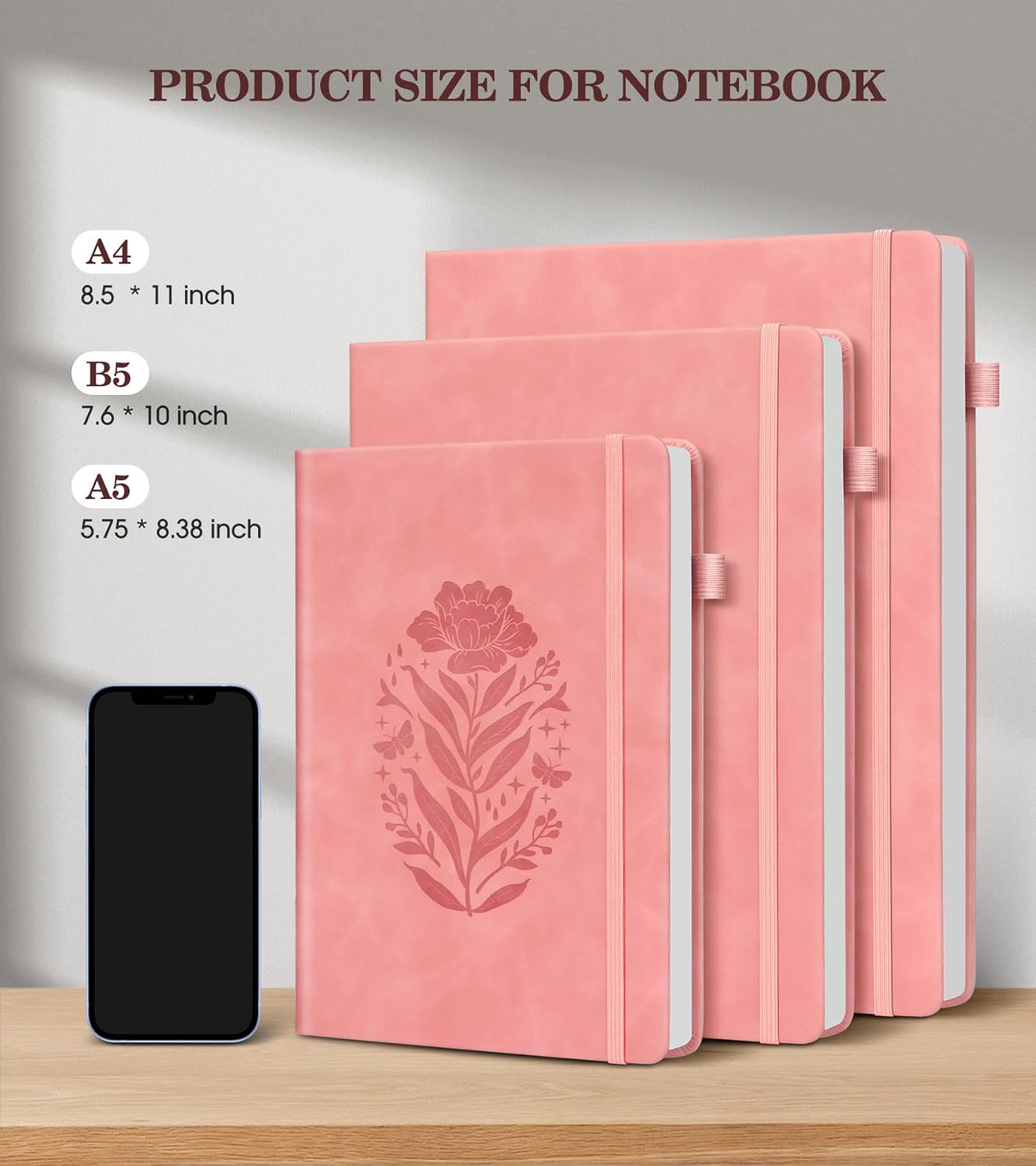A5 Pink Hardcover Leather Jour - مراجعة Journal Leather Hardcover وسعره