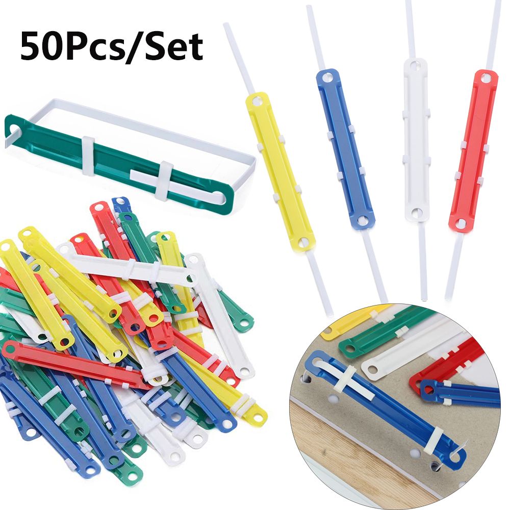 50 PCs/Set File Paper Fastener - مراجعة Binder Clip Assorted وسعره