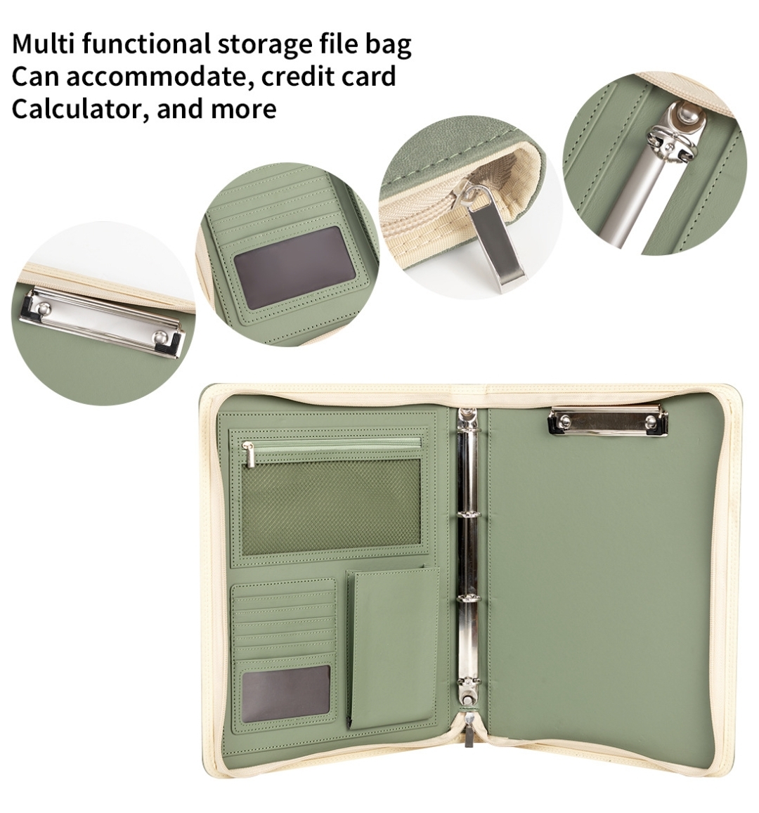 New A4 Zippered Padfolio Folde - مراجعة Portfolio Folder Zip وسعره