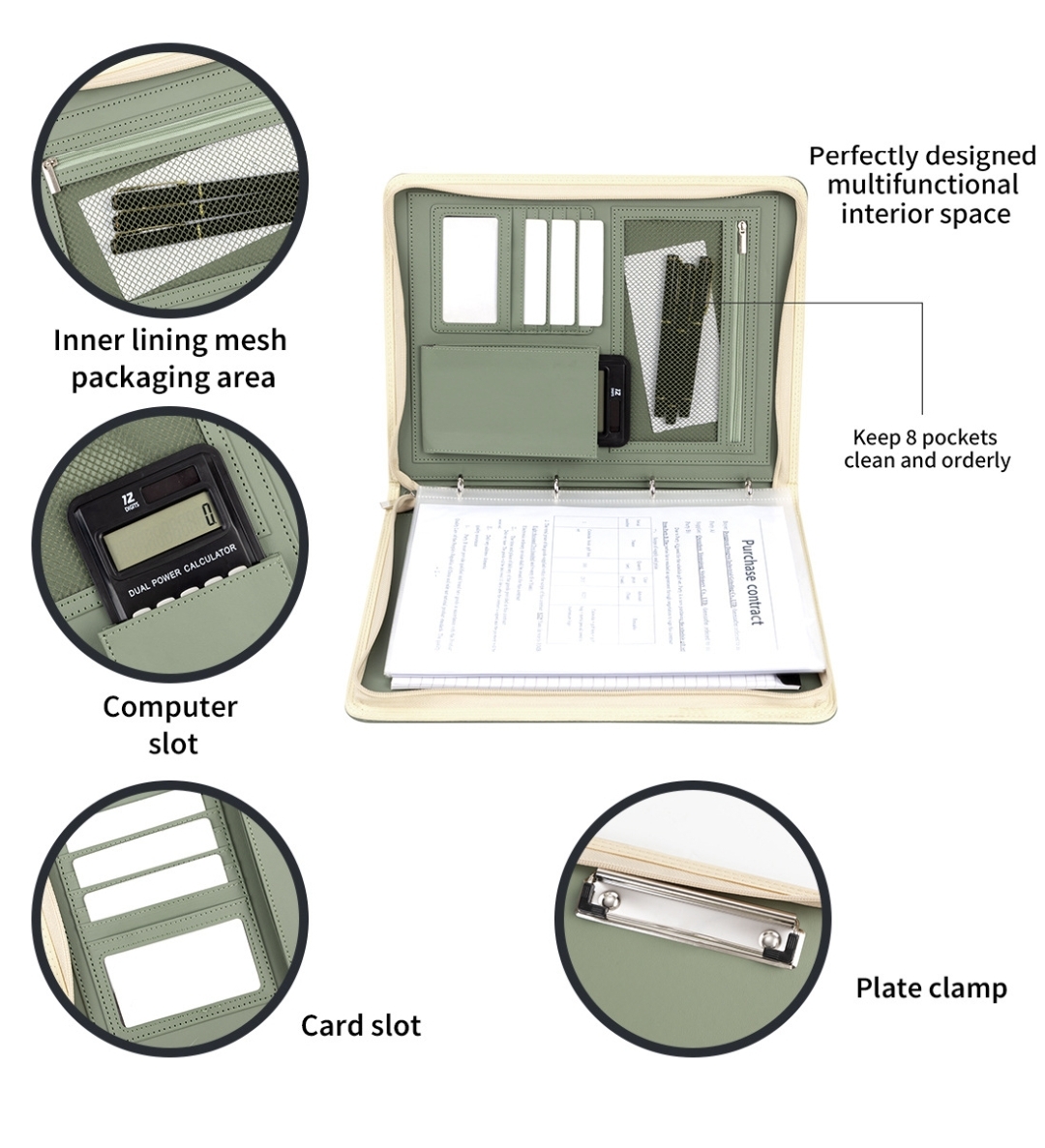 New A4 Zippered Padfolio Folde - مراجعة Portfolio Folder Zip وسعره