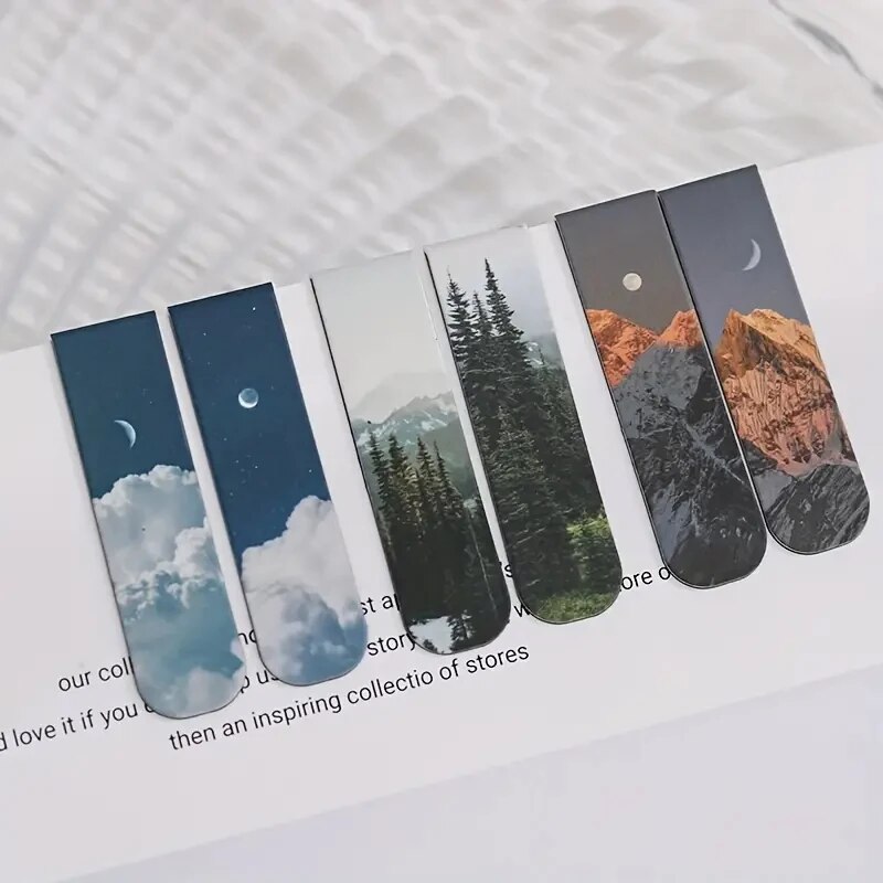 2Pcs/Set Landscape Themed Magn - مراجعة Paperclip Magnetic Set وسعره