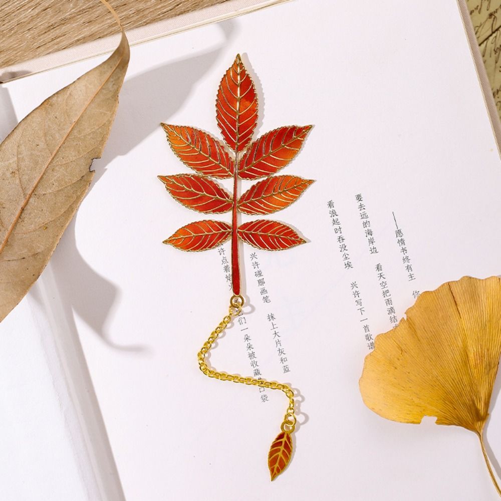 Metal Leaves Bronzing Bookmark - مراجعة Stationery And Office Supply Chain وسعره