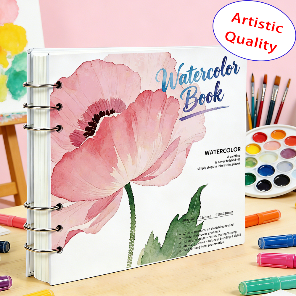 Watercolor Book 210x210mm 300G - مراجعة Art Sketchbook Ring وسعره