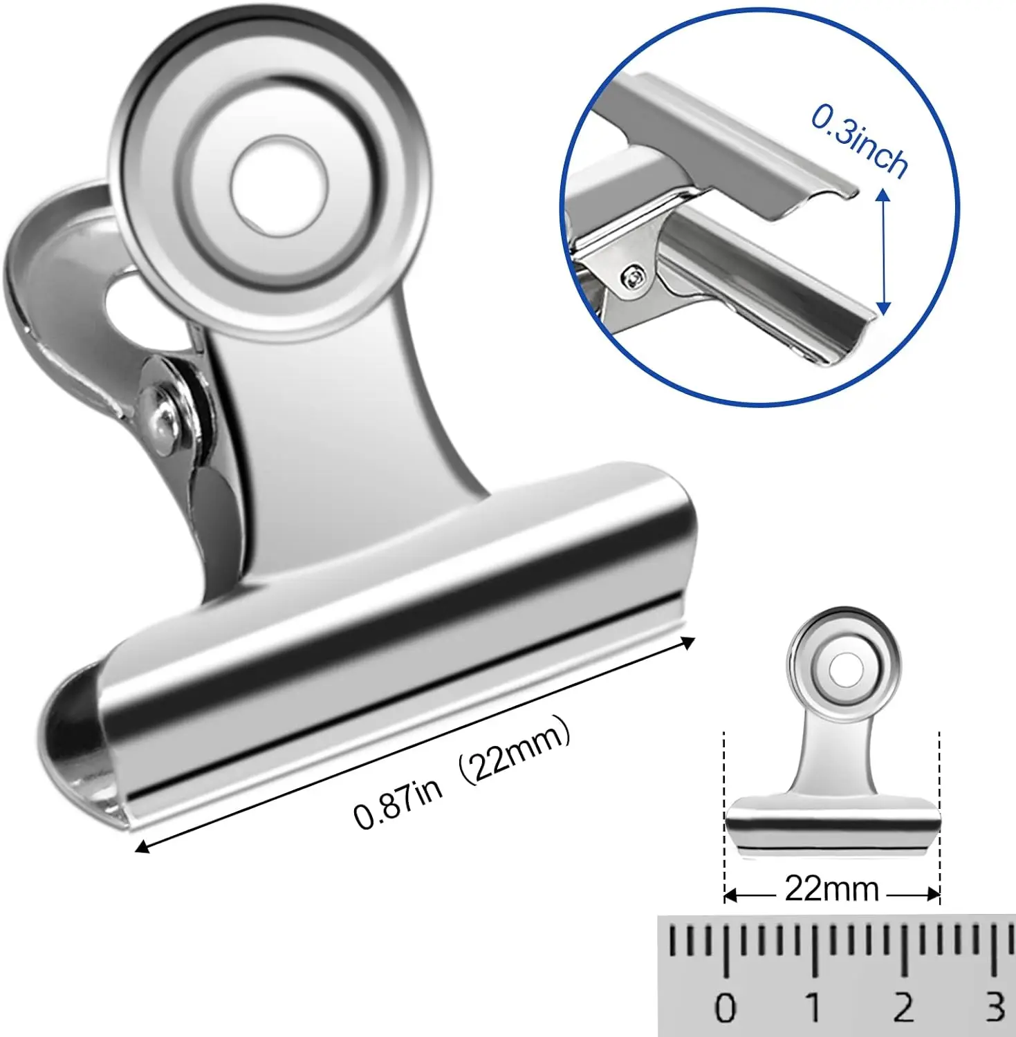 40/20PCS  Set Mini 21x23mm Met - مراجعة Binder Clip Assorted وسعره