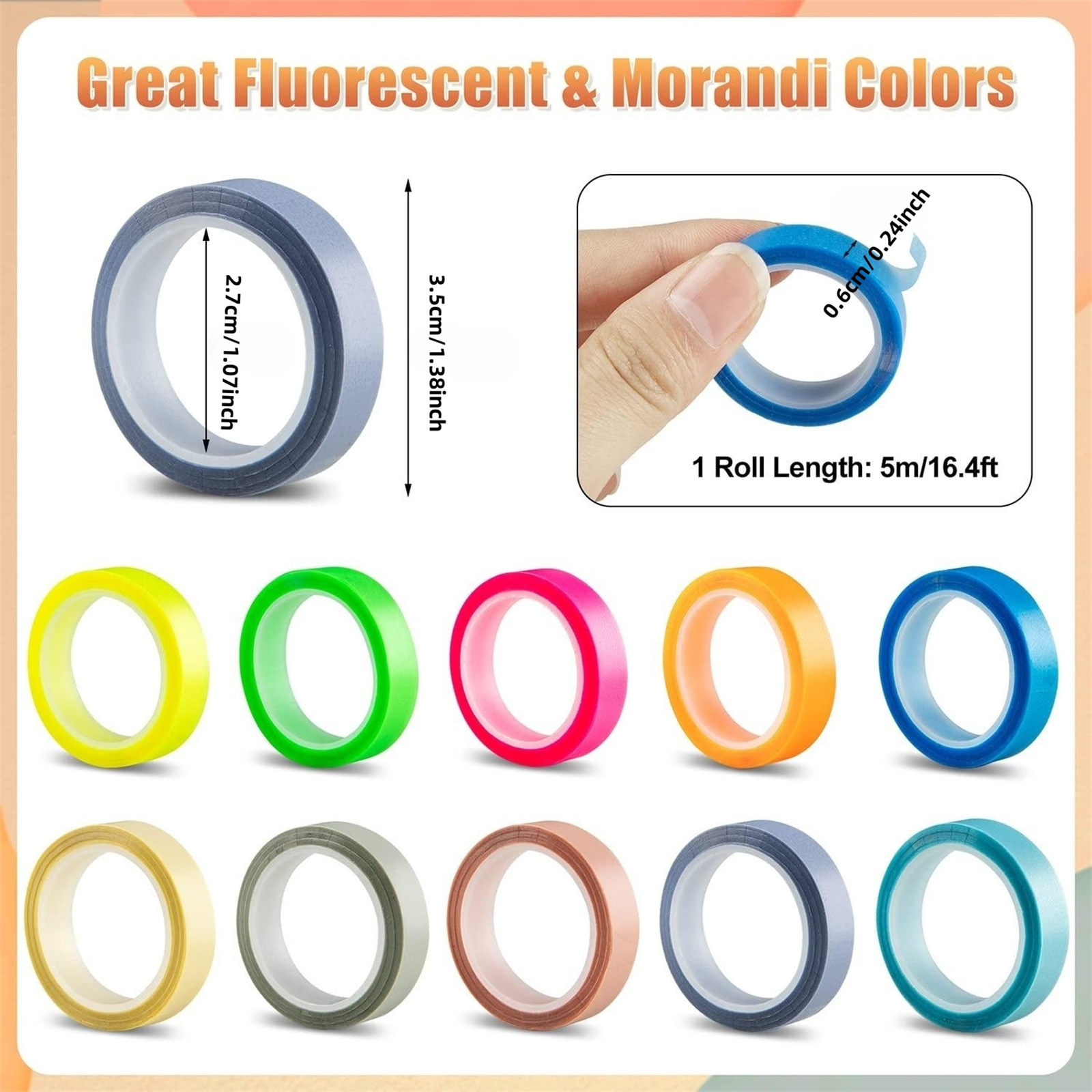 10 Rolls Morandi/Fluorescent H - مراجعة Correction Tape Roller وسعره