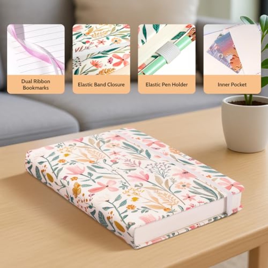 Floral Lined Journal for Women - مراجعة Journal Leather Hardcover وسعره