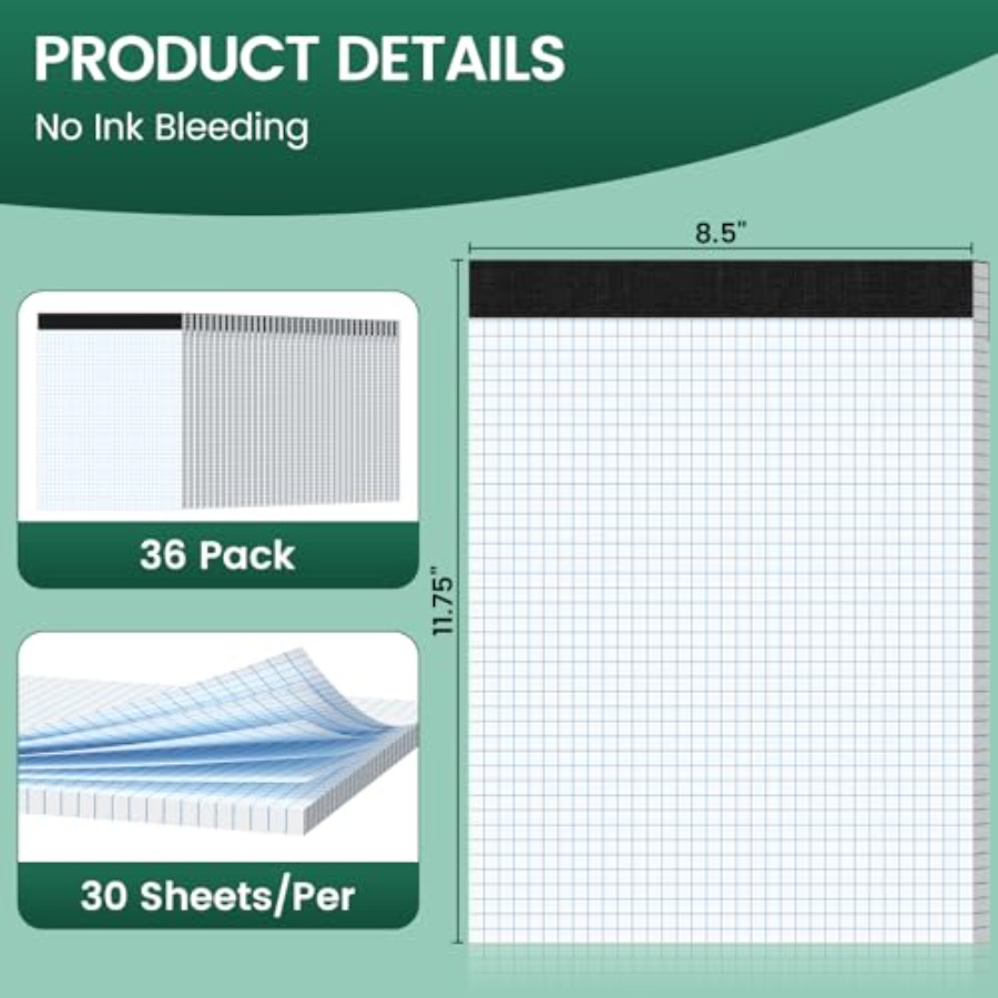 Graph Paper 8.5 X 11,,4x4 Quad - مراجعة Graph Paper Pad وسعره