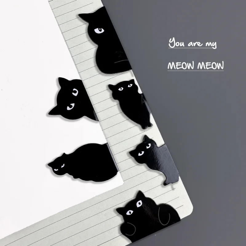 6 Pcs/set Cute Cat Magnet Book - مراجعة Paperclip Magnetic Set وسعره