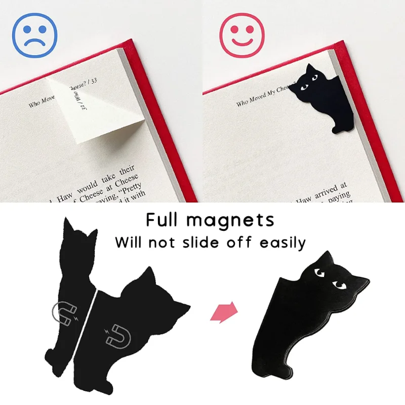 6 Pcs/set Cute Cat Magnet Book - مراجعة Paperclip Magnetic Set وسعره