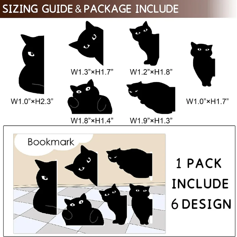 6 Pcs/set Cute Cat Magnet Book - مراجعة Paperclip Magnetic Set وسعره