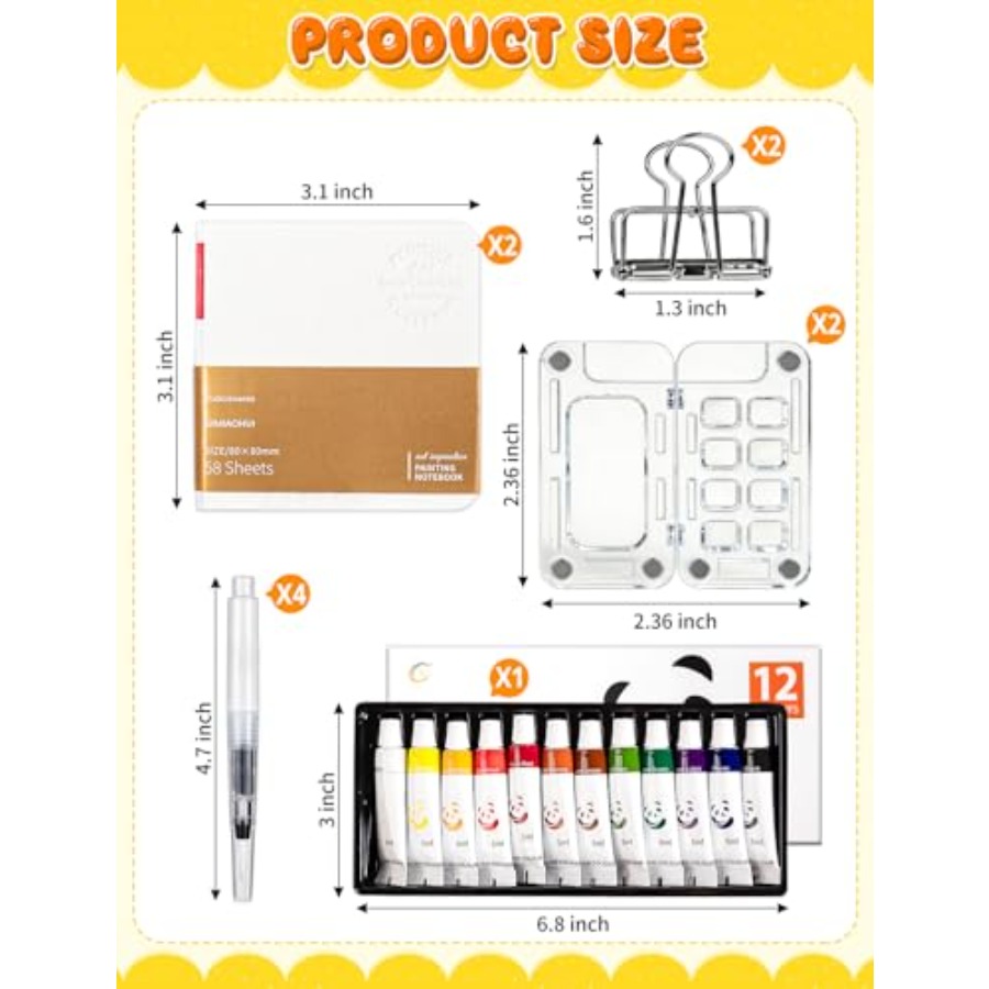 Mini Watercolor Paint Set Trav - مراجعة Paperclip Magnetic Set وسعره