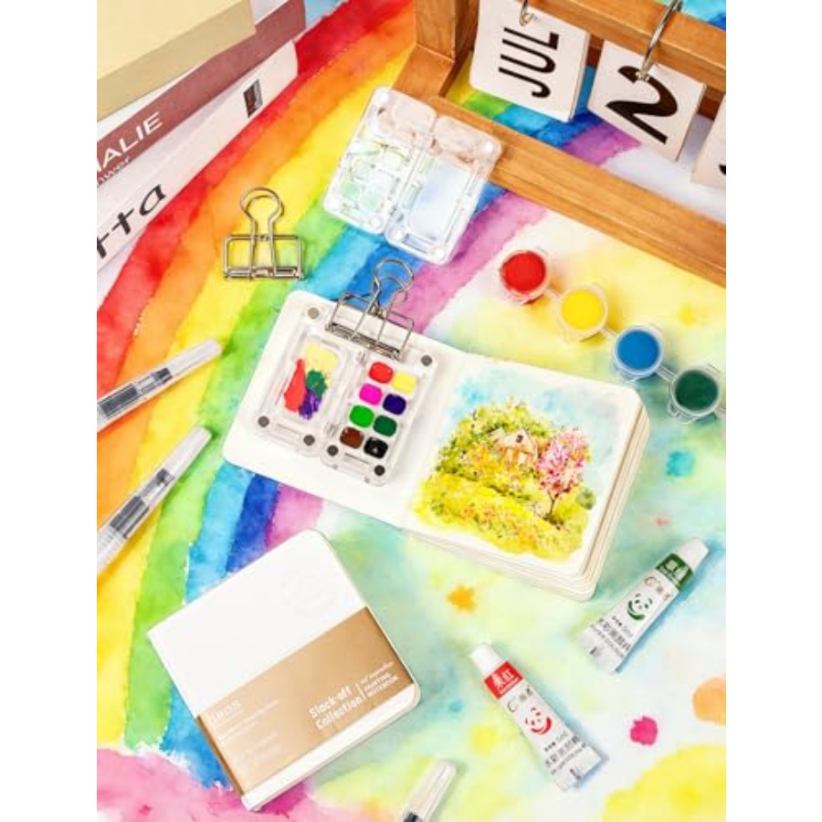 Mini Watercolor Paint Set Trav - مراجعة Paperclip Magnetic Set وسعره