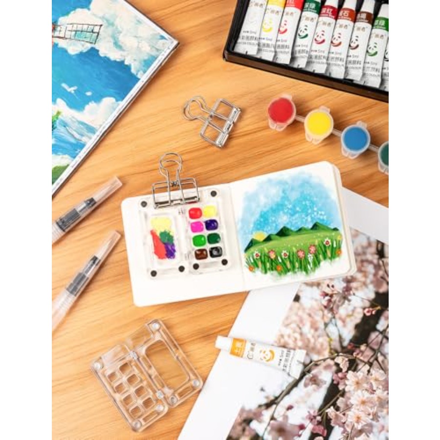 Mini Watercolor Paint Set Trav - مراجعة Paperclip Magnetic Set وسعره