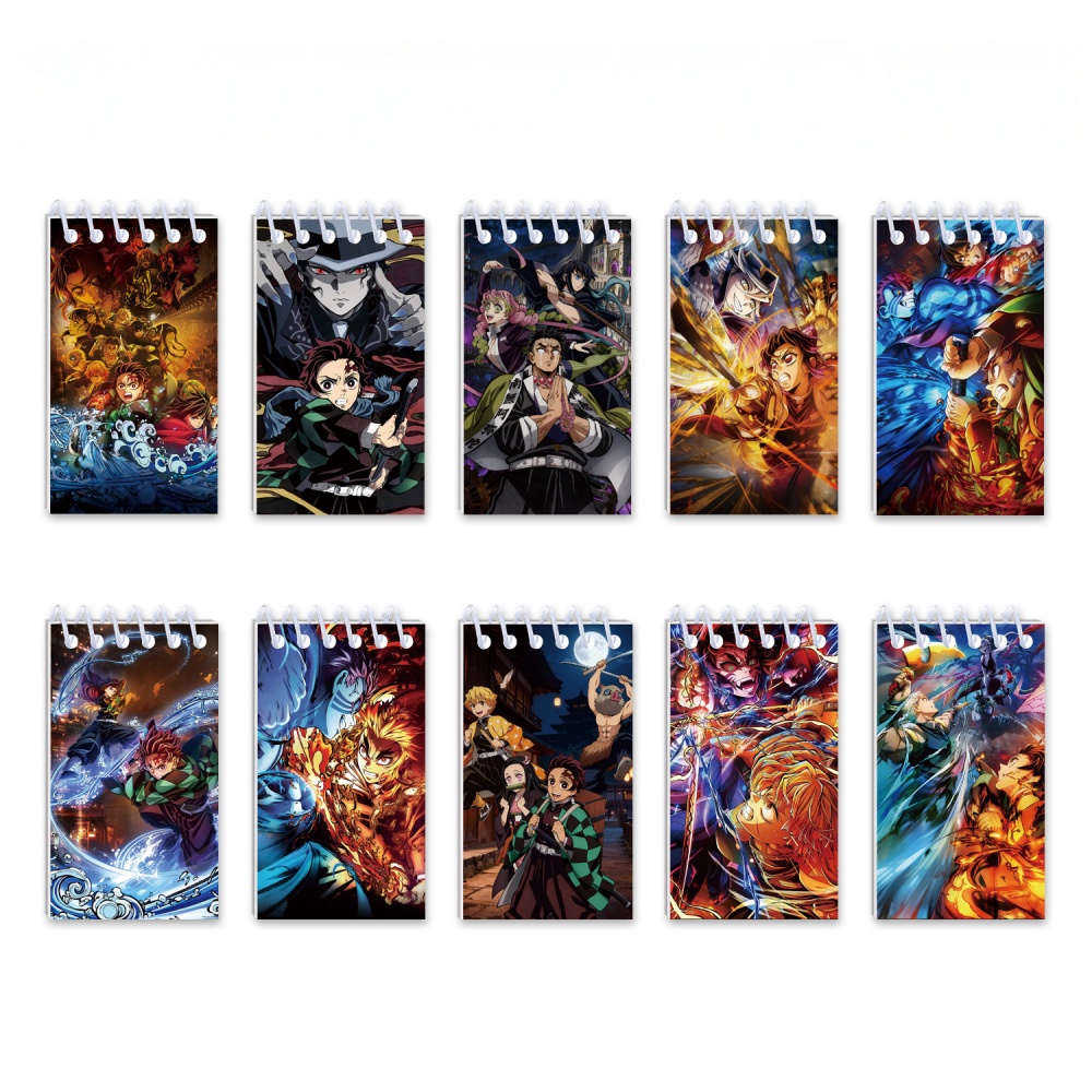 10PCS Demon Slayer Notepads. S - مراجعة Stationery Warehouse وسعره