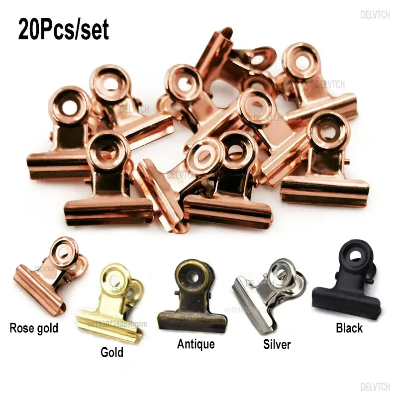 20PCS/Set 21mm*23mm Round Meta - مراجعة Binder Clip Assorted وسعره
