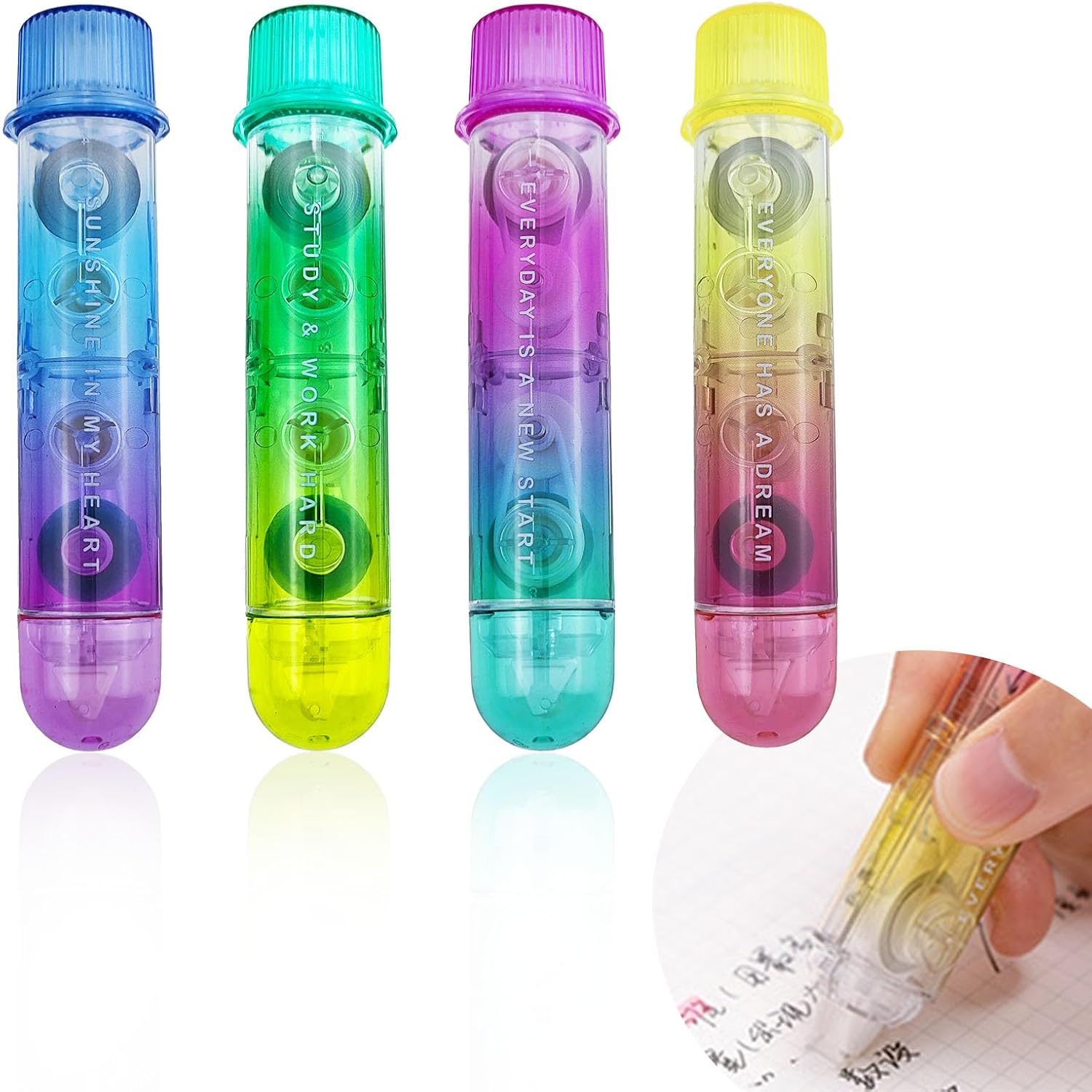 4 PACK 2 In1 White Out Correct - مراجعة Correction Tape Roller وسعره