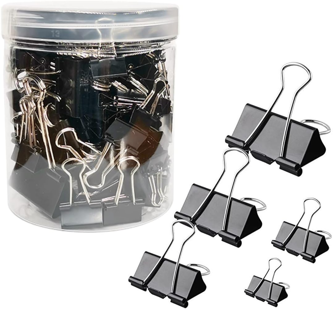 120Pcs Binder Clips Assorted S - مراجعة Binder Clip Assorted وسعره