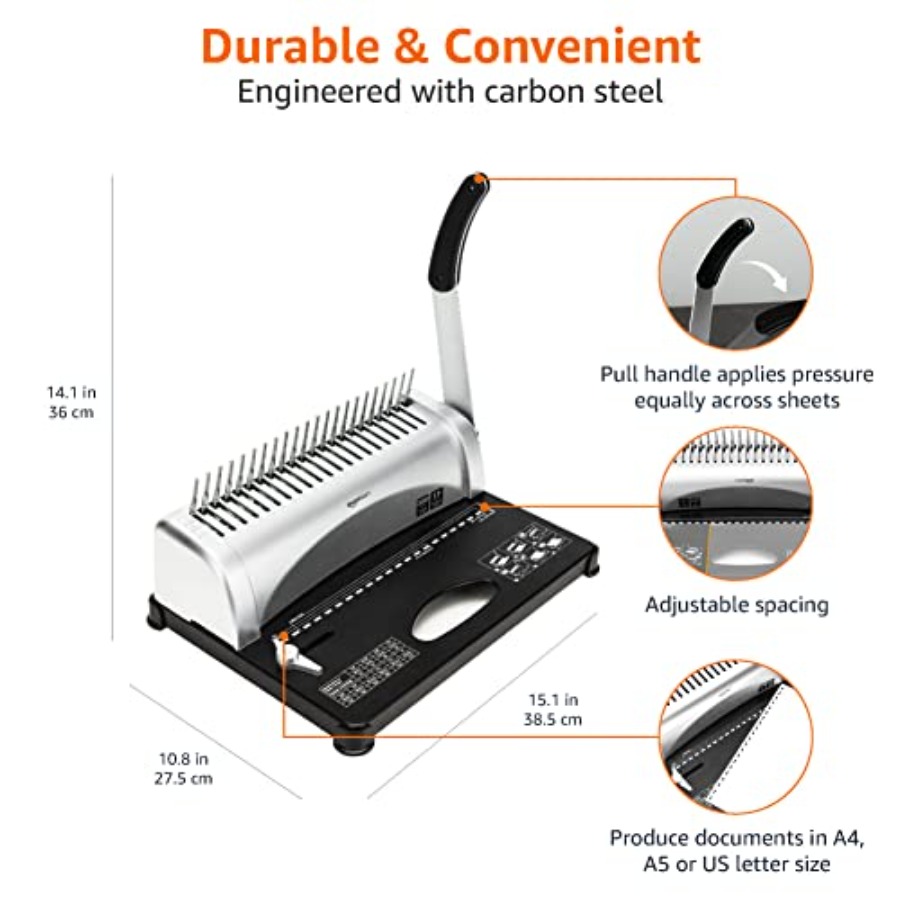 Basics Comb Binding Machine fo - مراجعة Binding Comb Plastic وسعره