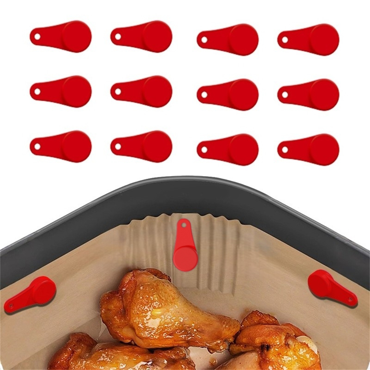 Set of 12 Magnetic Silicone Bu - مراجعة Paperclip Magnetic Set وسعره