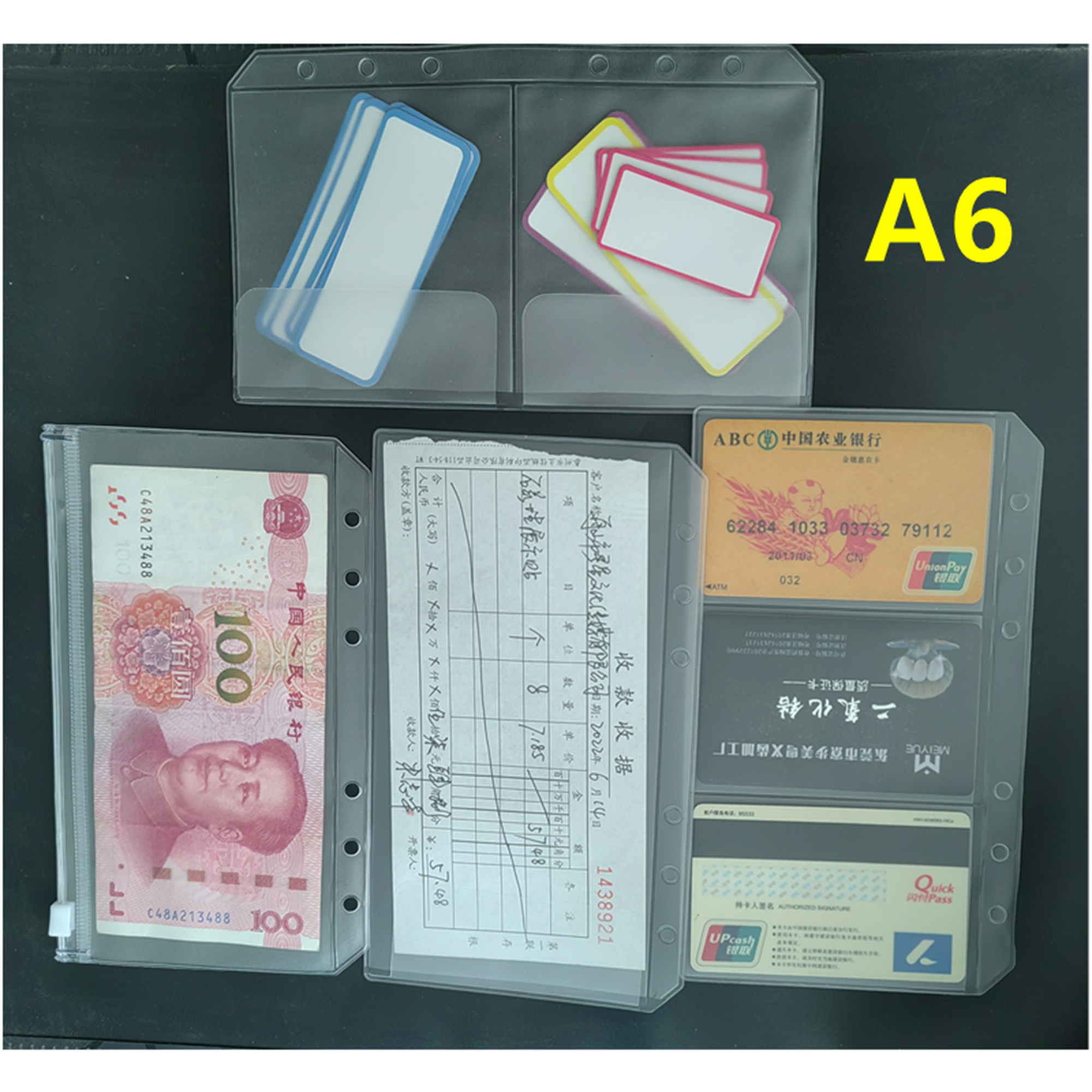 A6 Binder Pockets 6 Holes Cash - مراجعة Portfolio Folder Zip وسعره