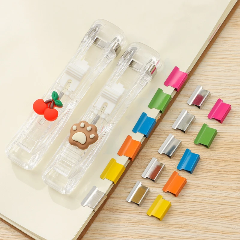 New Push Clip Stapler Staple R - مراجعة Binder Clip Assorted وسعره