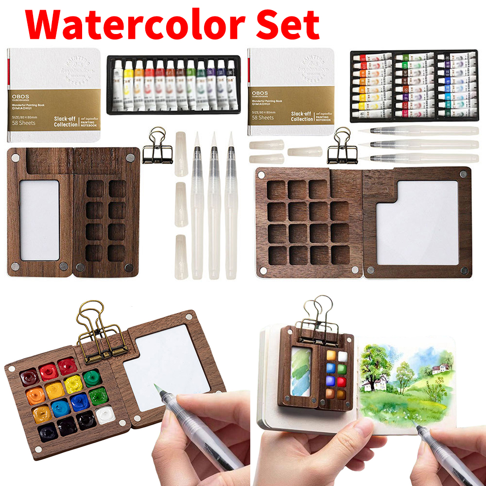 Watercolor Palette Set with Wo - مراجعة Binder Clip Assorted وسعره