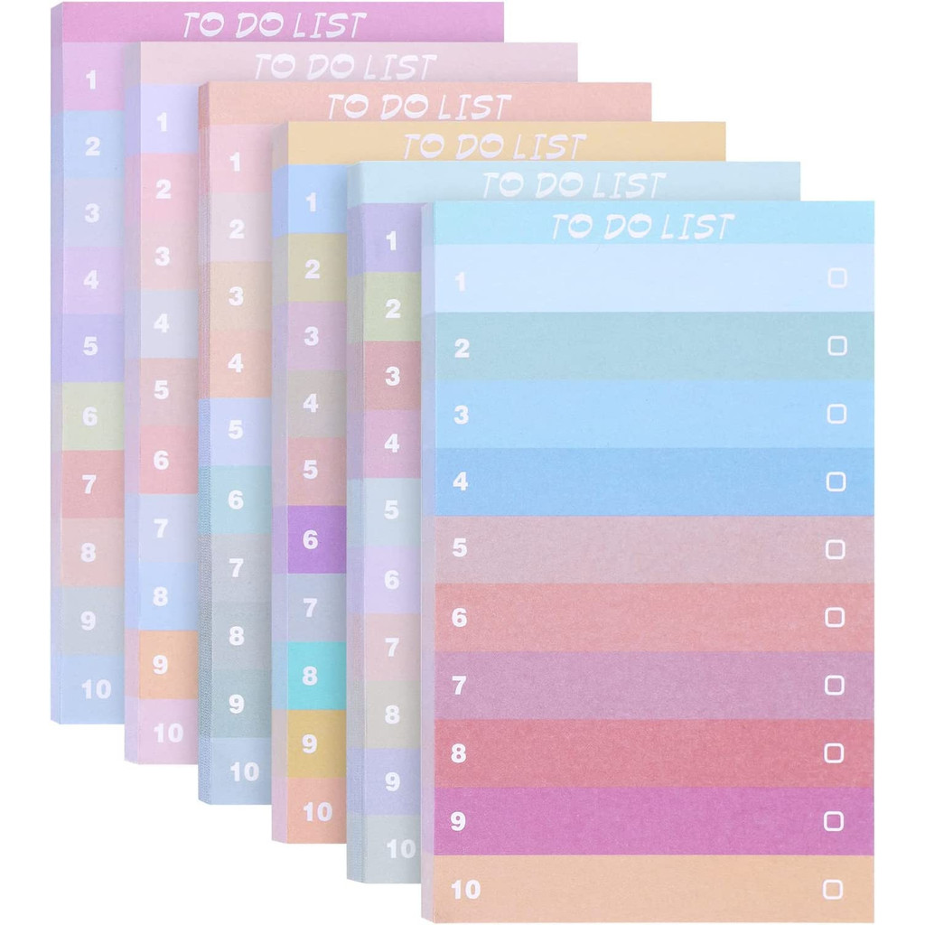 50 Pages Colorful Gradient Sti - مراجعة Office Stationery Supply List وسعره