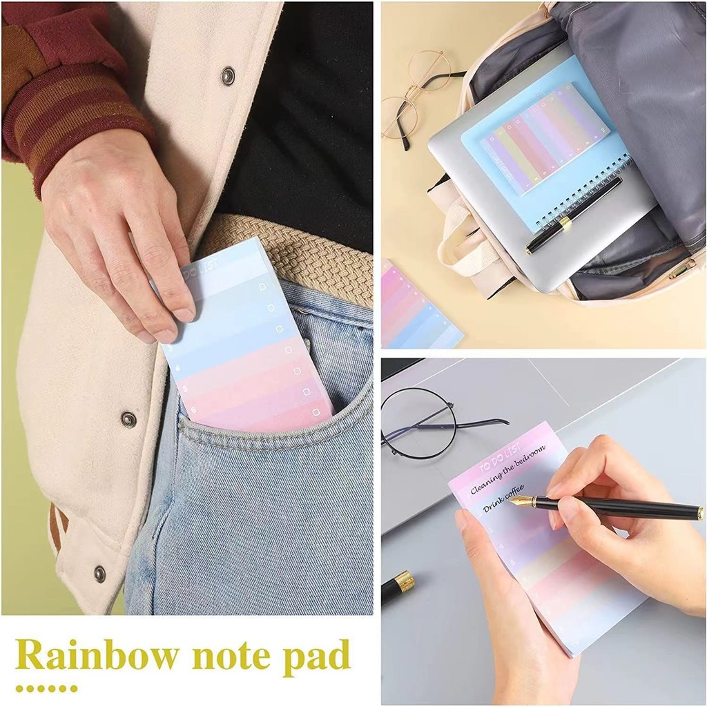 50 Pages Colorful Gradient Sti - مراجعة Office Stationery Supply List وسعره