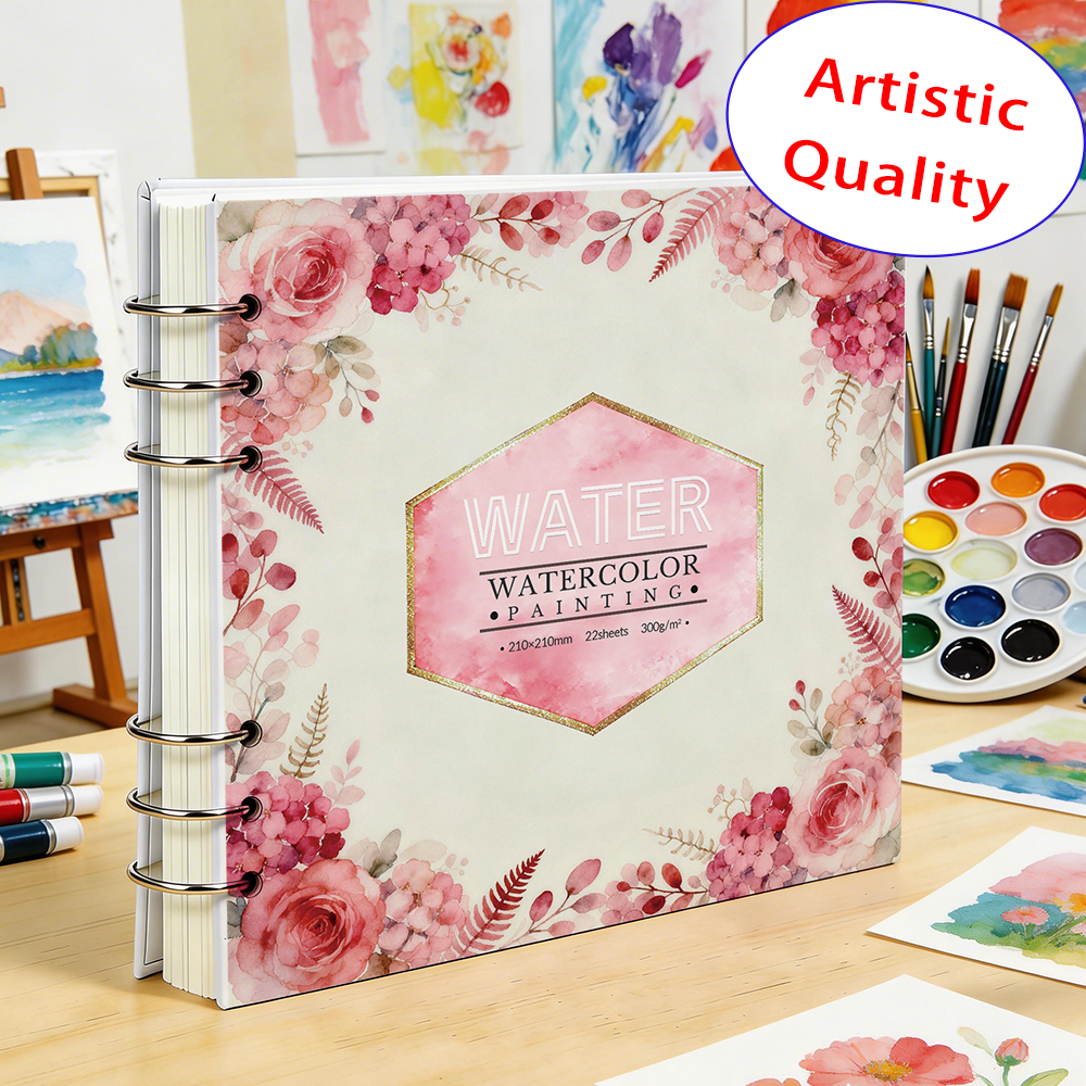 210x210mm 300GSM Watercolor Sk - مراجعة Art Sketchbook Ring وسعره