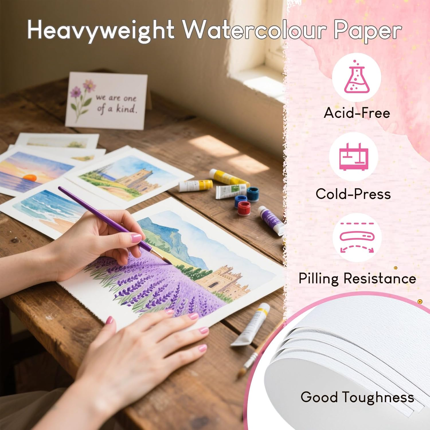 210x210mm 300GSM Watercolor Sk - مراجعة Art Sketchbook Ring وسعره