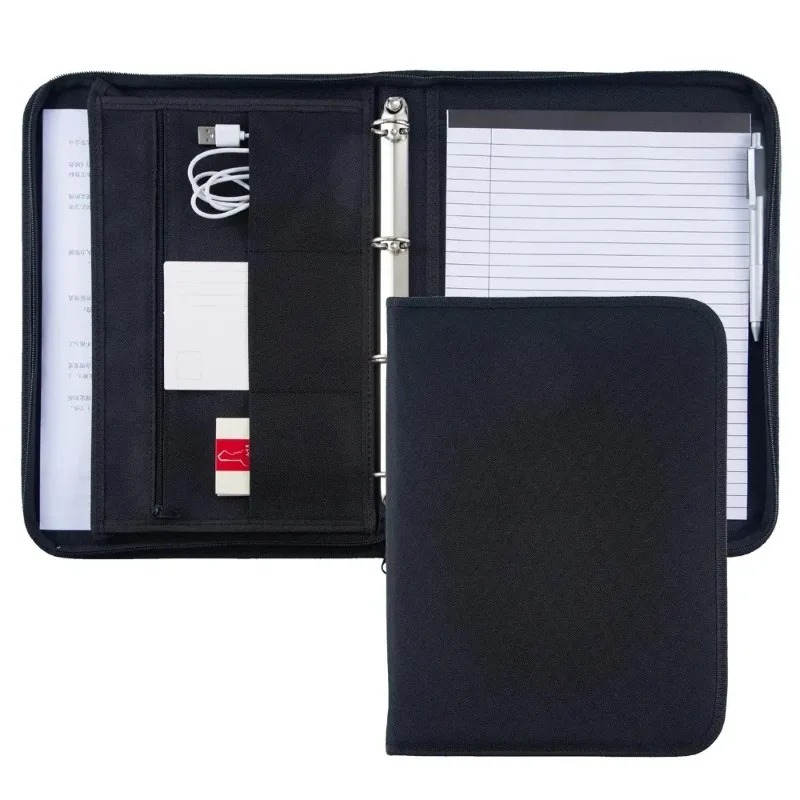 Large Black Business Portfolio - مراجعة Portfolio Folder Zip وسعره