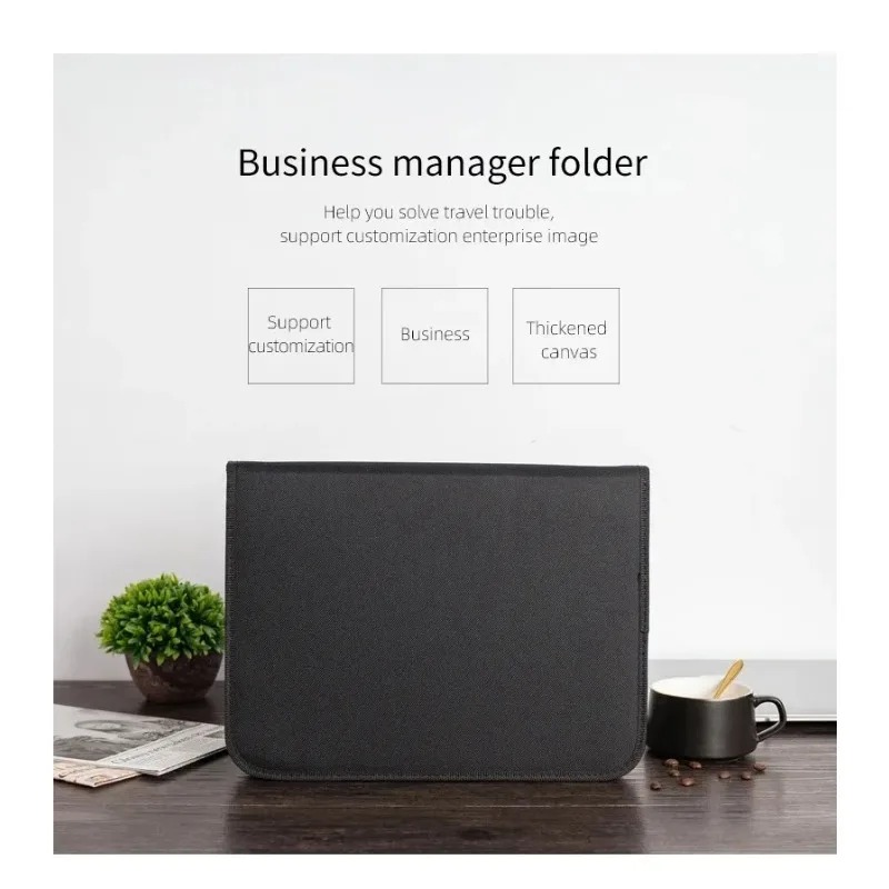 Large Black Business Portfolio - مراجعة Portfolio Folder Zip وسعره