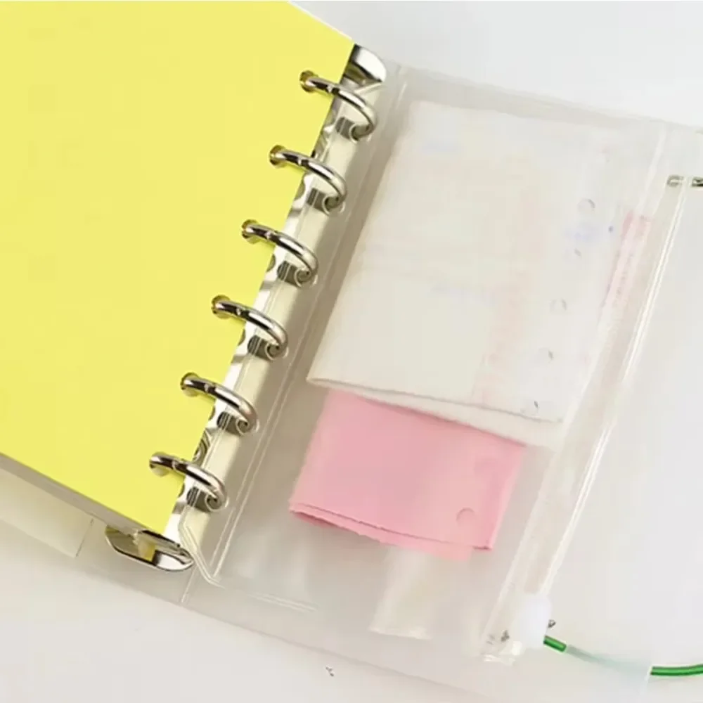 10Pcs  A5 A6 A7 Binder Pocket  - مراجعة Portfolio Folder Zip وسعره