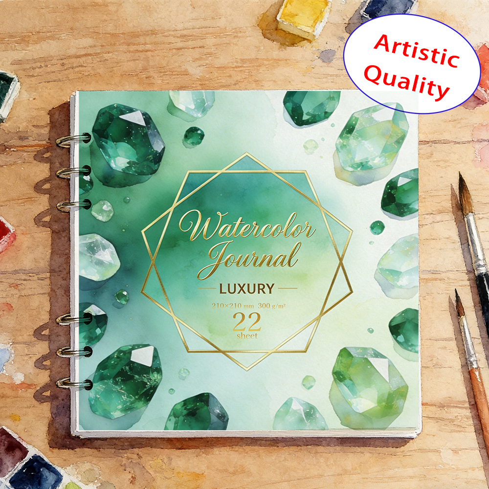 210x210mm 300GSM Textured Wate - مراجعة Art Sketchbook Ring وسعره