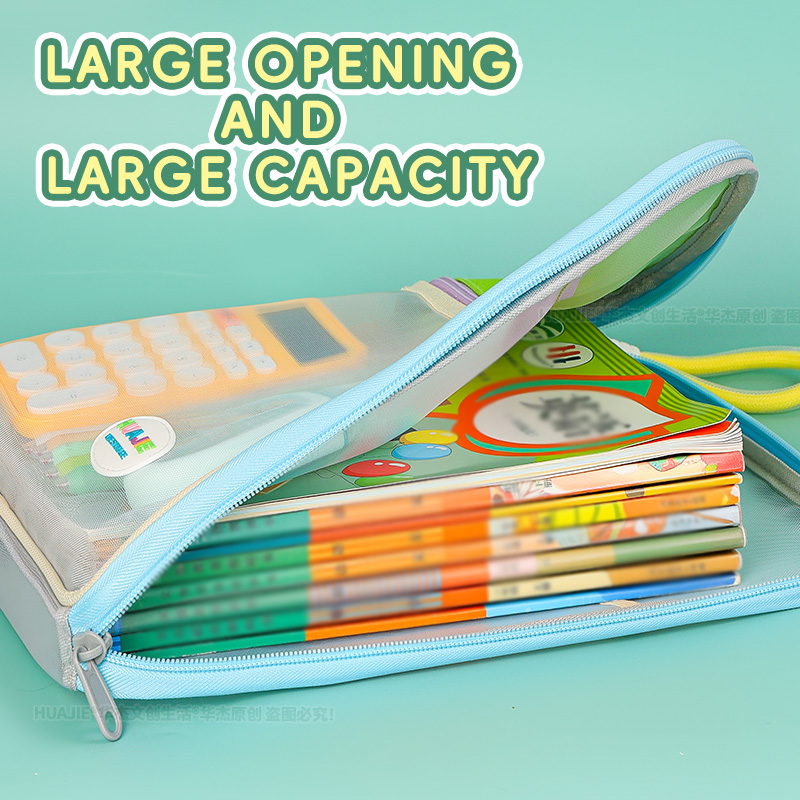 HUAJIE Student Handheld File B - مراجعة Portfolio Folder Zip وسعره