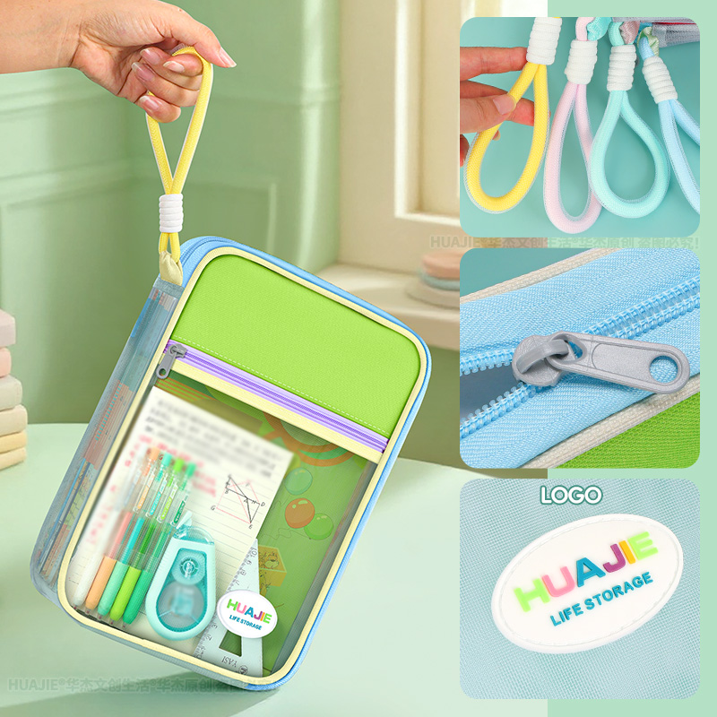 HUAJIE Student Handheld File B - مراجعة Portfolio Folder Zip وسعره