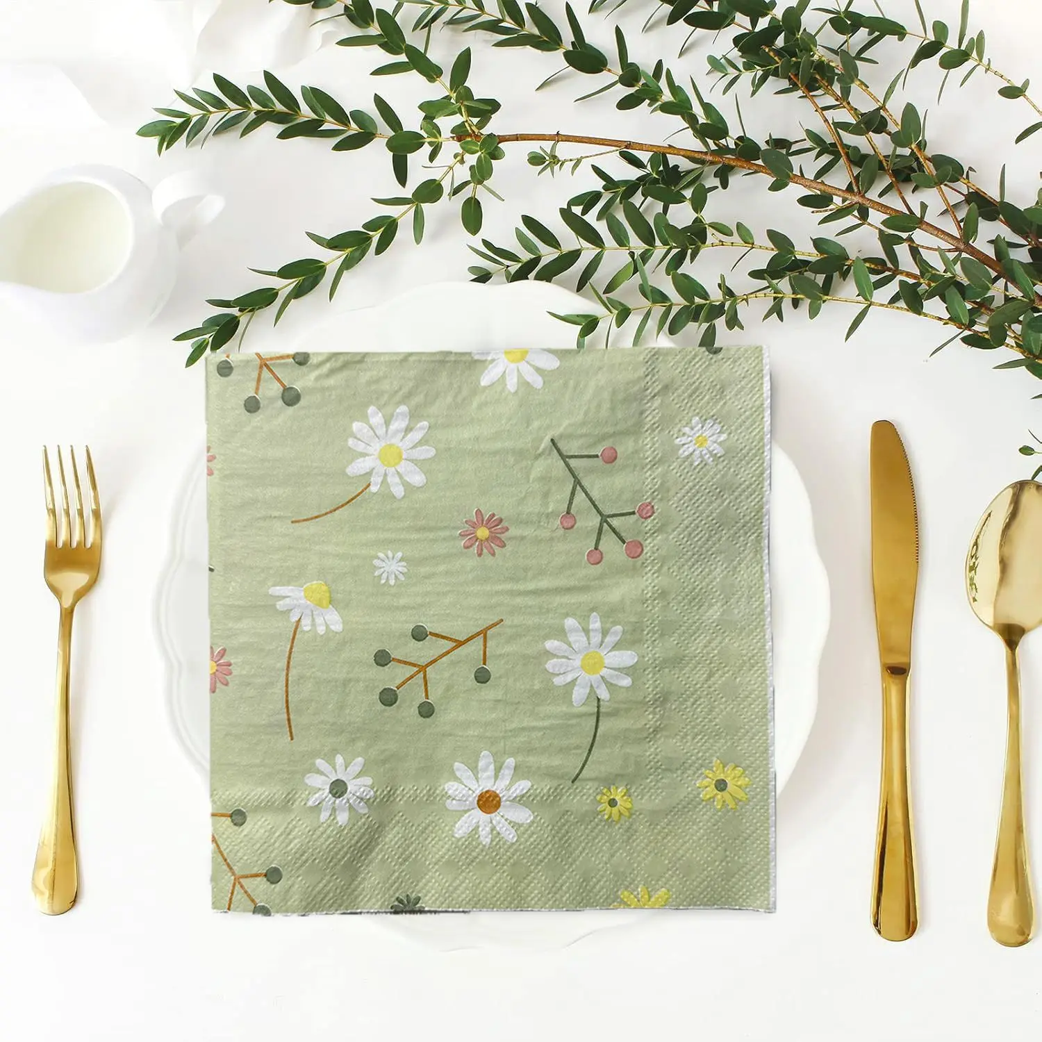 Chamomile Printed Napkin Green - مراجعة Graph Paper Pad وسعره