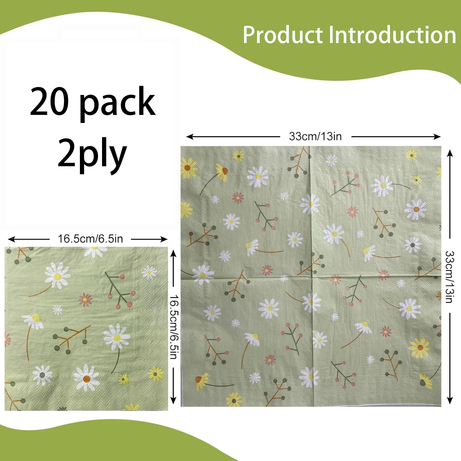 Chamomile Printed Napkin Green - مراجعة Graph Paper Pad وسعره