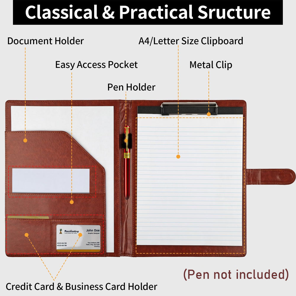 Multifunctional leather folder - مراجعة Portfolio Folder Zip وسعره