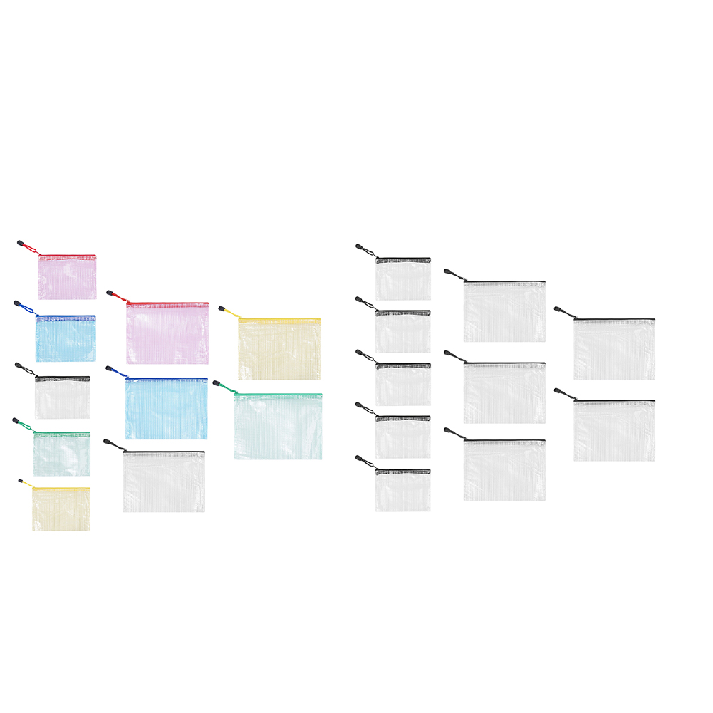 10Pcs Mesh Zipper Pouch A5 A6  - مراجعة Portfolio Folder Zip وسعره
